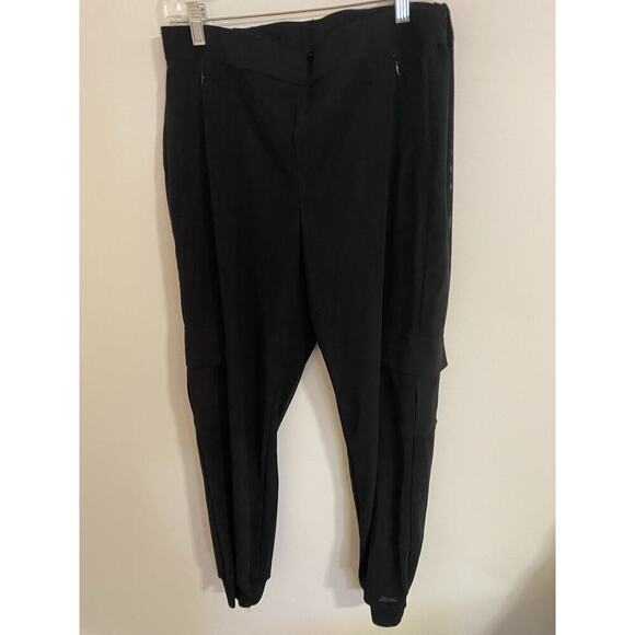 Elle Tahari Joggers Black Mesh Overlay Size L - Picture 3 of 7